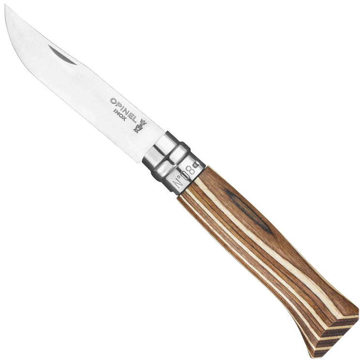 Opinel No.08 Laminated Birch - Brown Folding Knife
