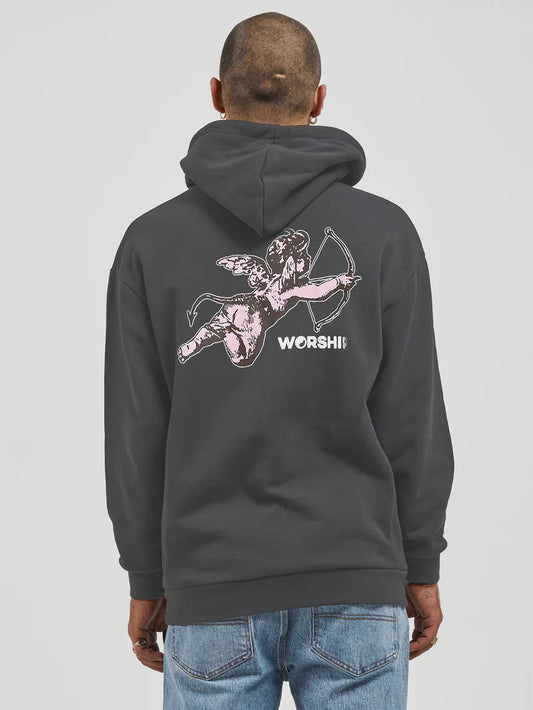 Cherub Pullover Hood - Worn Black