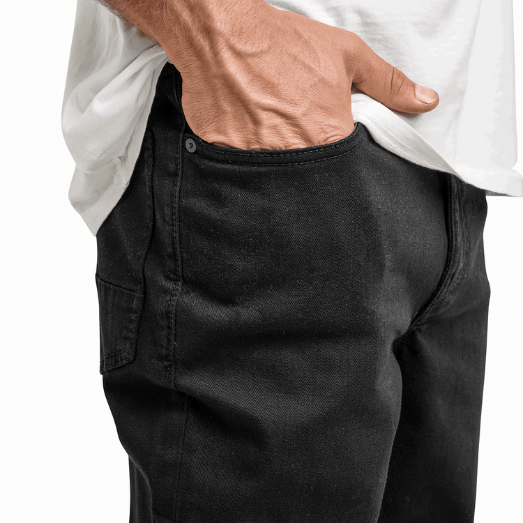 Men's Roark Hwy 133 5-Pocket Slim Straight Fit Twill Jeans - Black