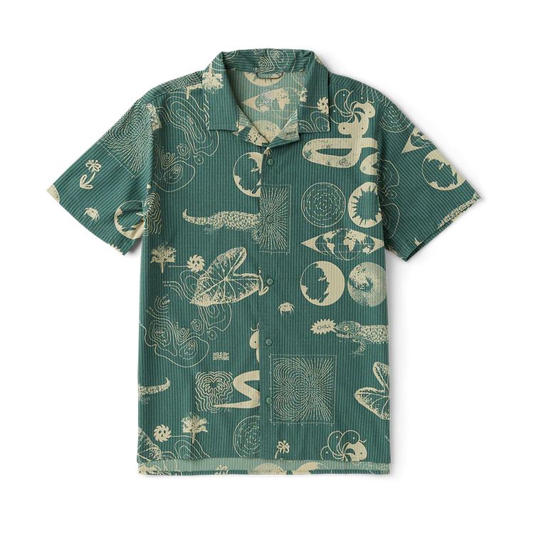 Men's Roark Bless Up Trail Slate Green Button Down SS