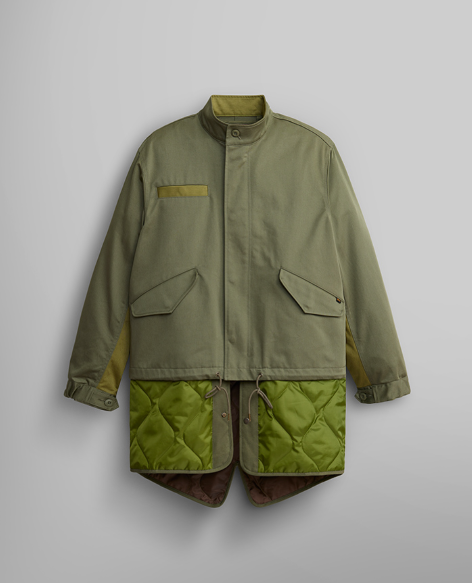 475 MAHF SUPPLY ストライプ　ジャケット　L カーキ 475 MAHF SUPPLY ストライプ ジャケット L カーキ Relaxed Fit Cotton