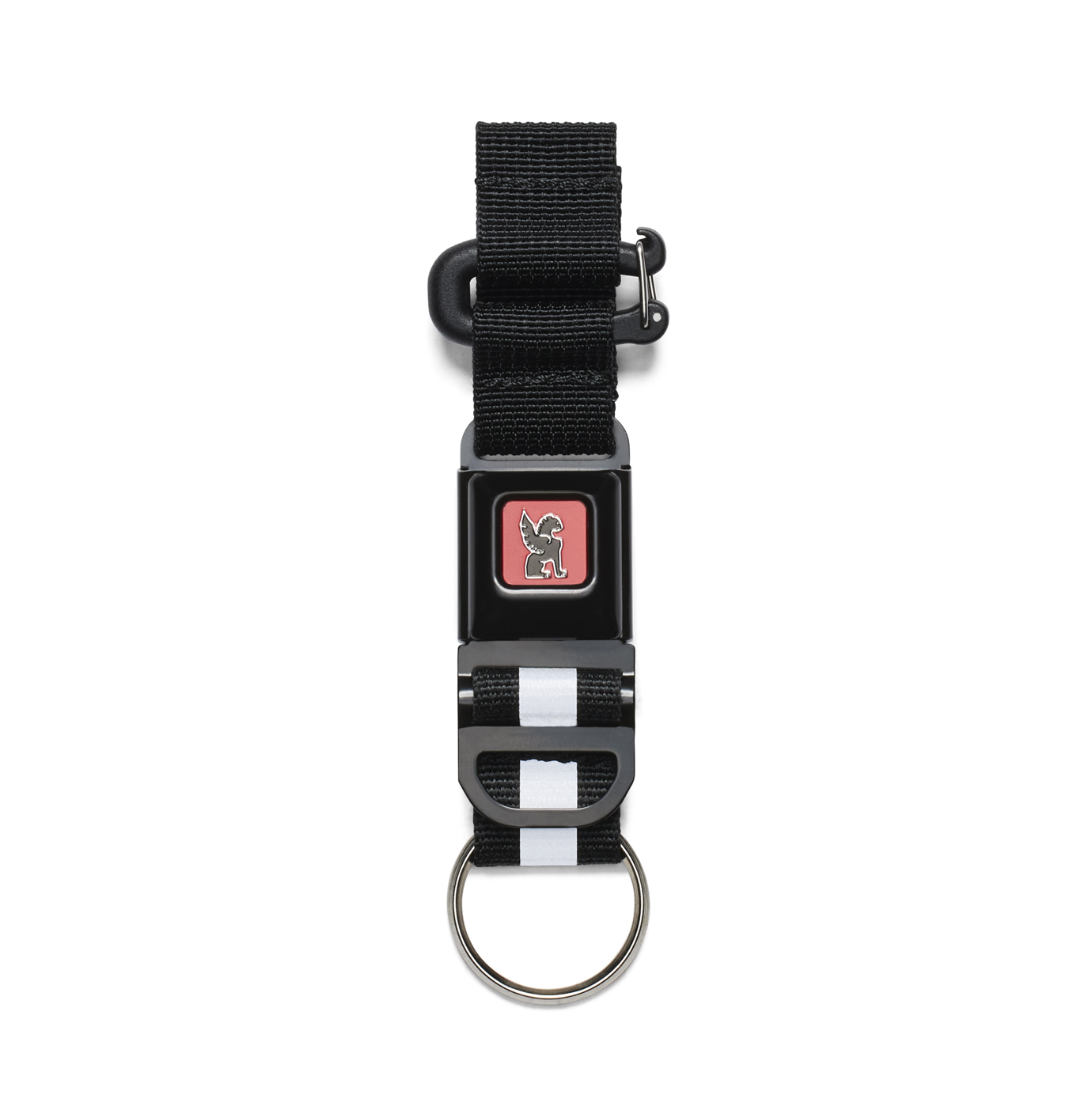 Chrome Mini Buckle Key Chain - Black Buckle