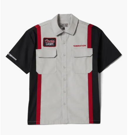 Brixton Men's Coors Light Shake Down Short Sleeve Woven