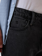 Chopped Denim Jean - Ash Black