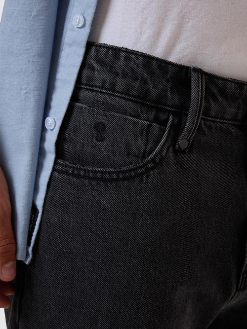 Chopped Denim Jean - Ash Black