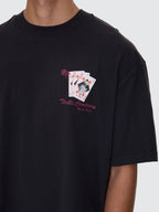 Appreciation Box Fit Oversize Cropped Tee - Washed Black