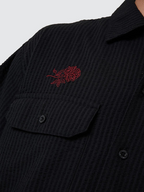 Appreciation Short Sleeve Work Short Shirt - Black