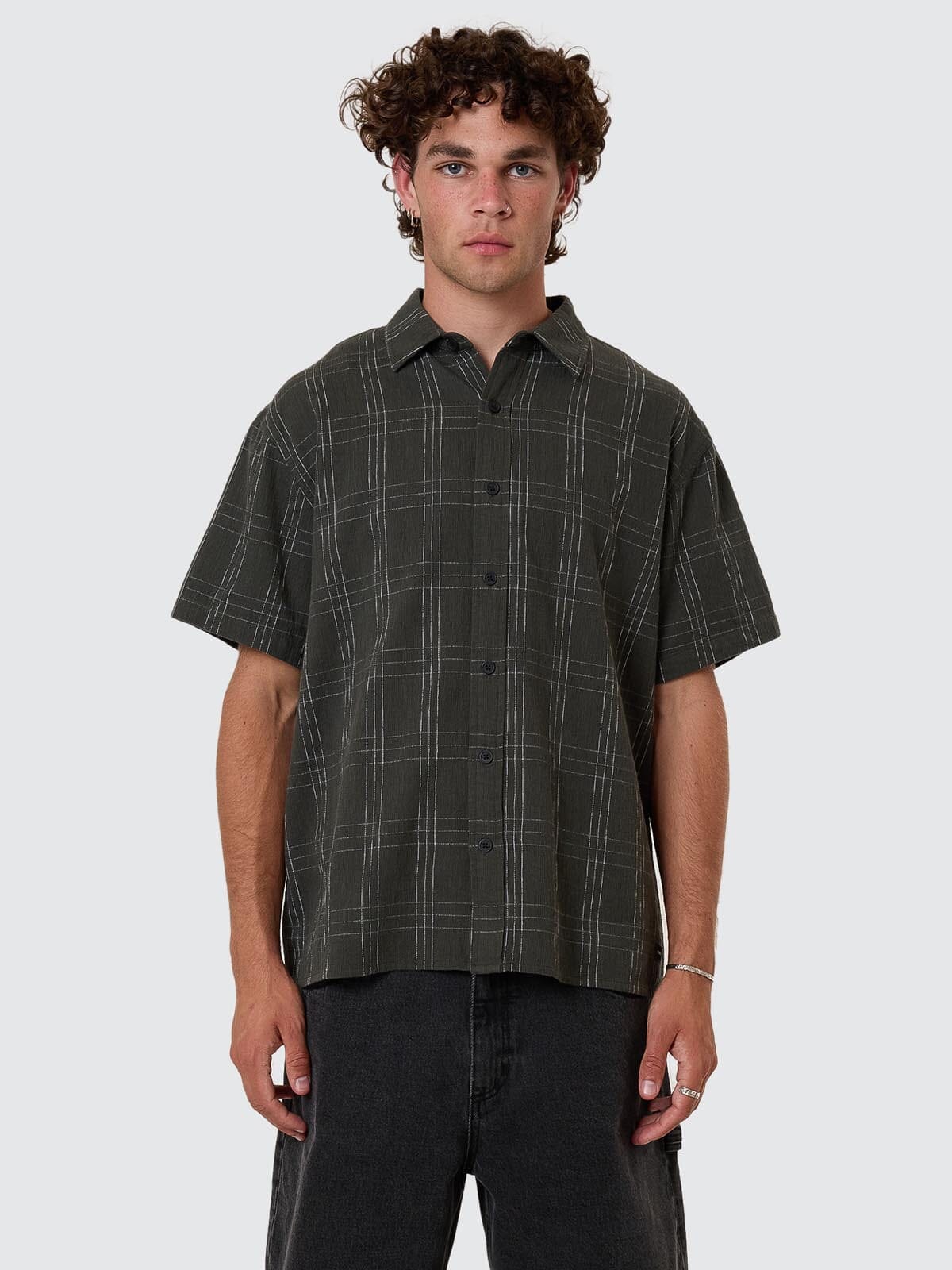 Thrills Men's Built To Win Short Cropped Sleeve Shirt