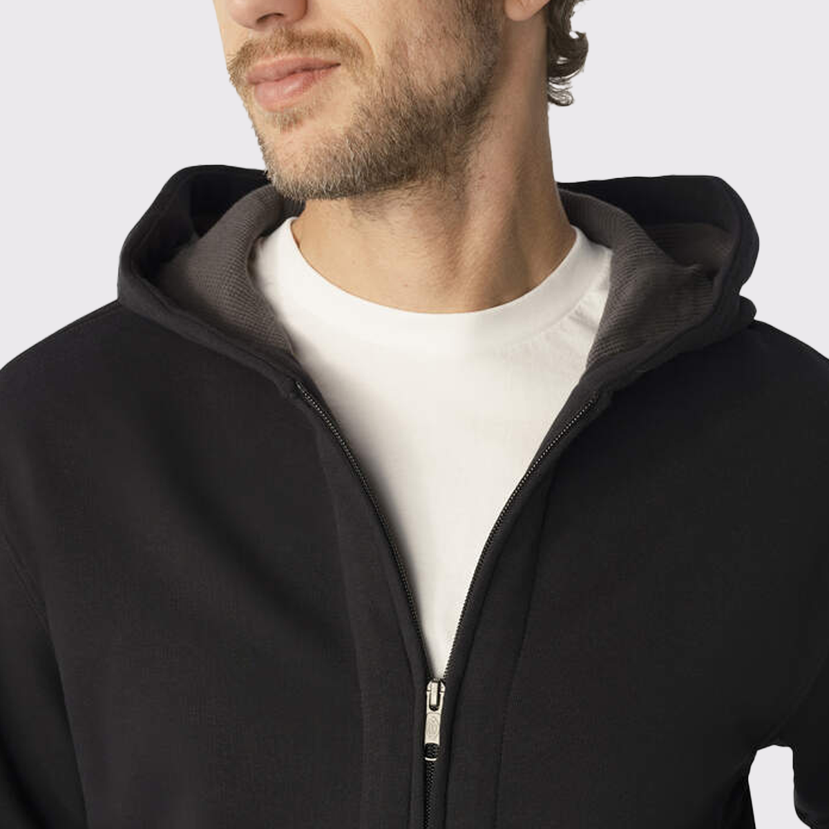 Men's Thermal Lined Full-Zip Fleece Hoodie with DWR