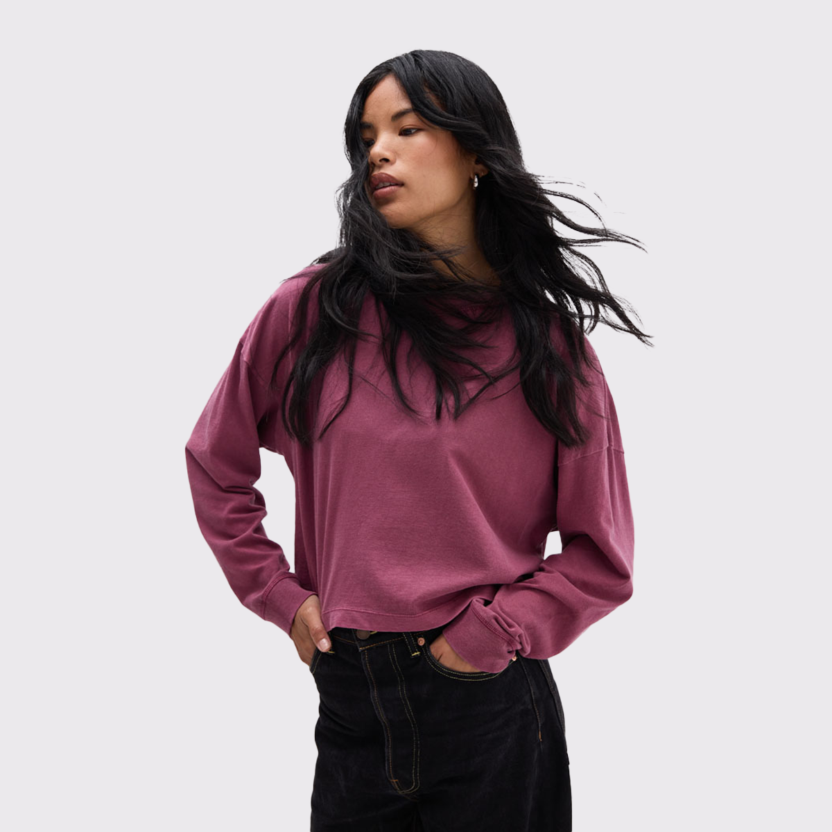Women's Relaxed Crop L/S Tee