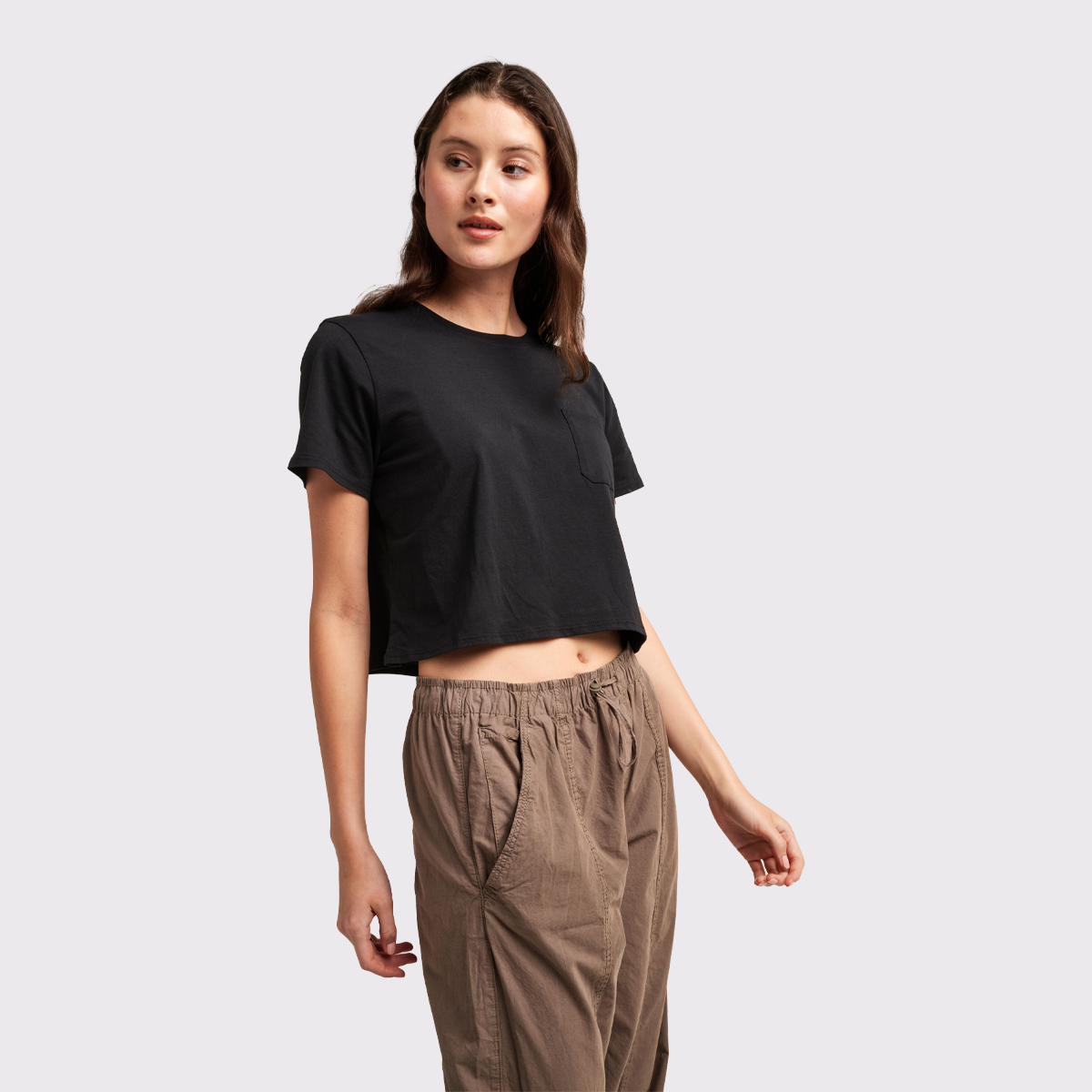 Women's Pima Cotton Boxy Crop Tee
