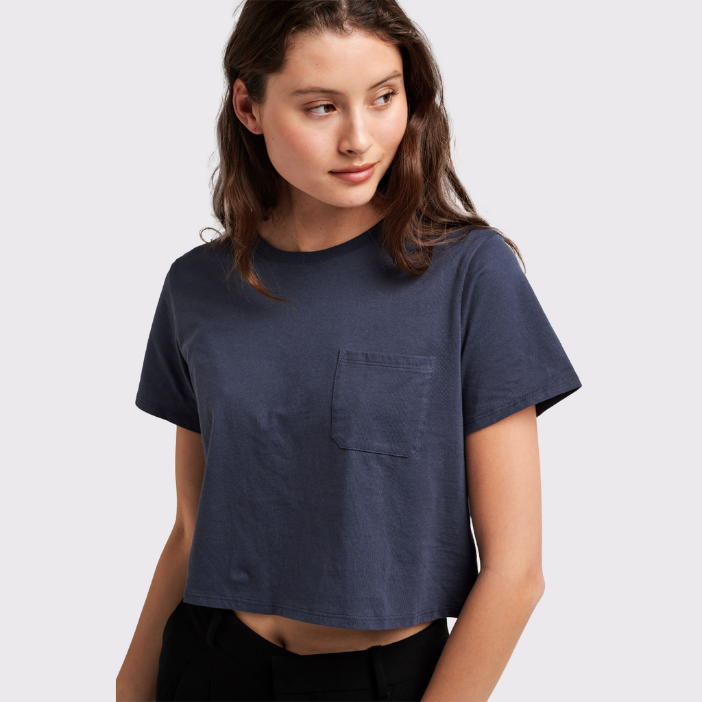 Women's Pima Cotton Boxy Crop Tee