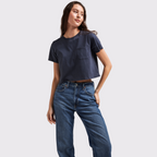 Women's Pima Cotton Boxy Crop Tee