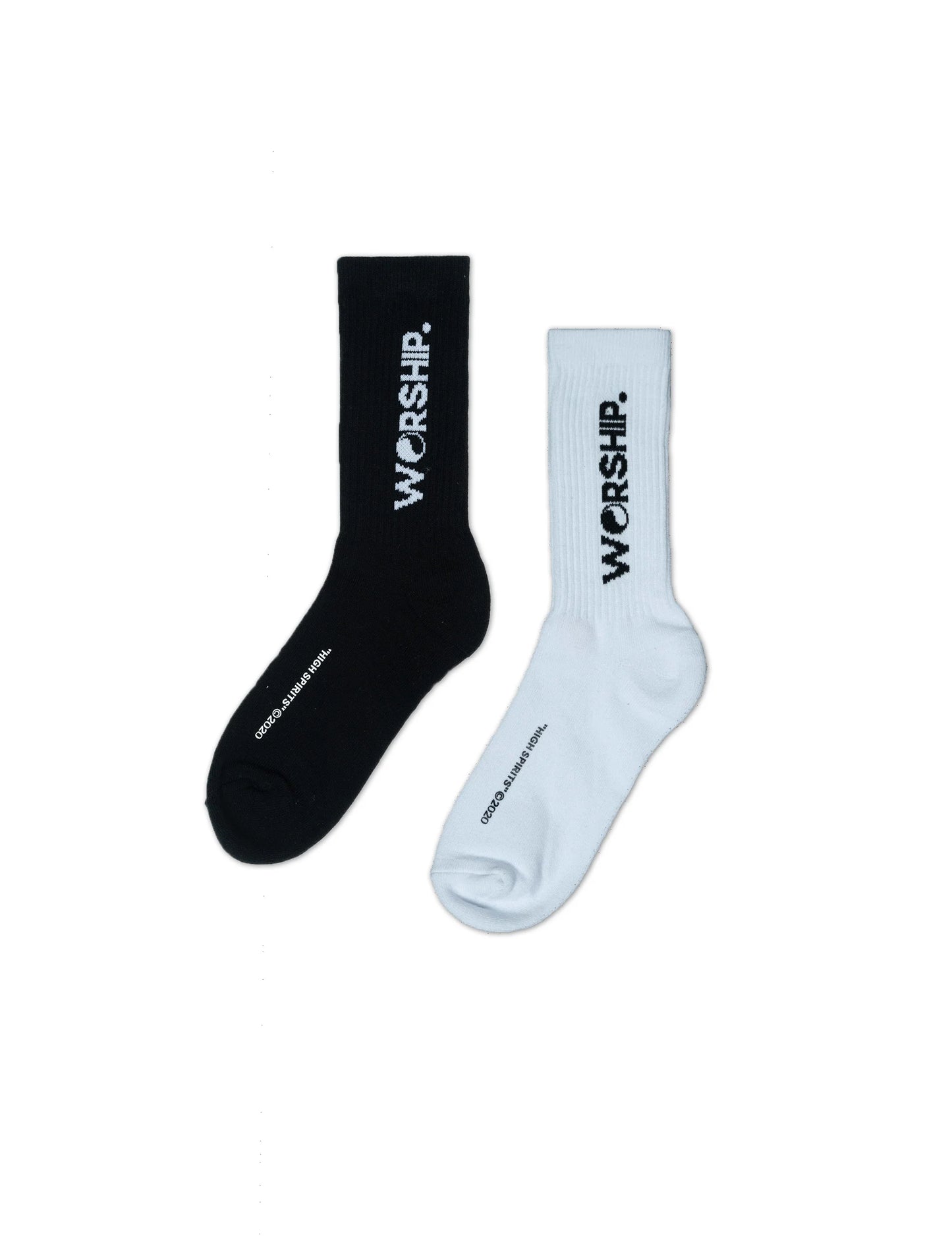Core Socks Organic 2 Pack - White - Black