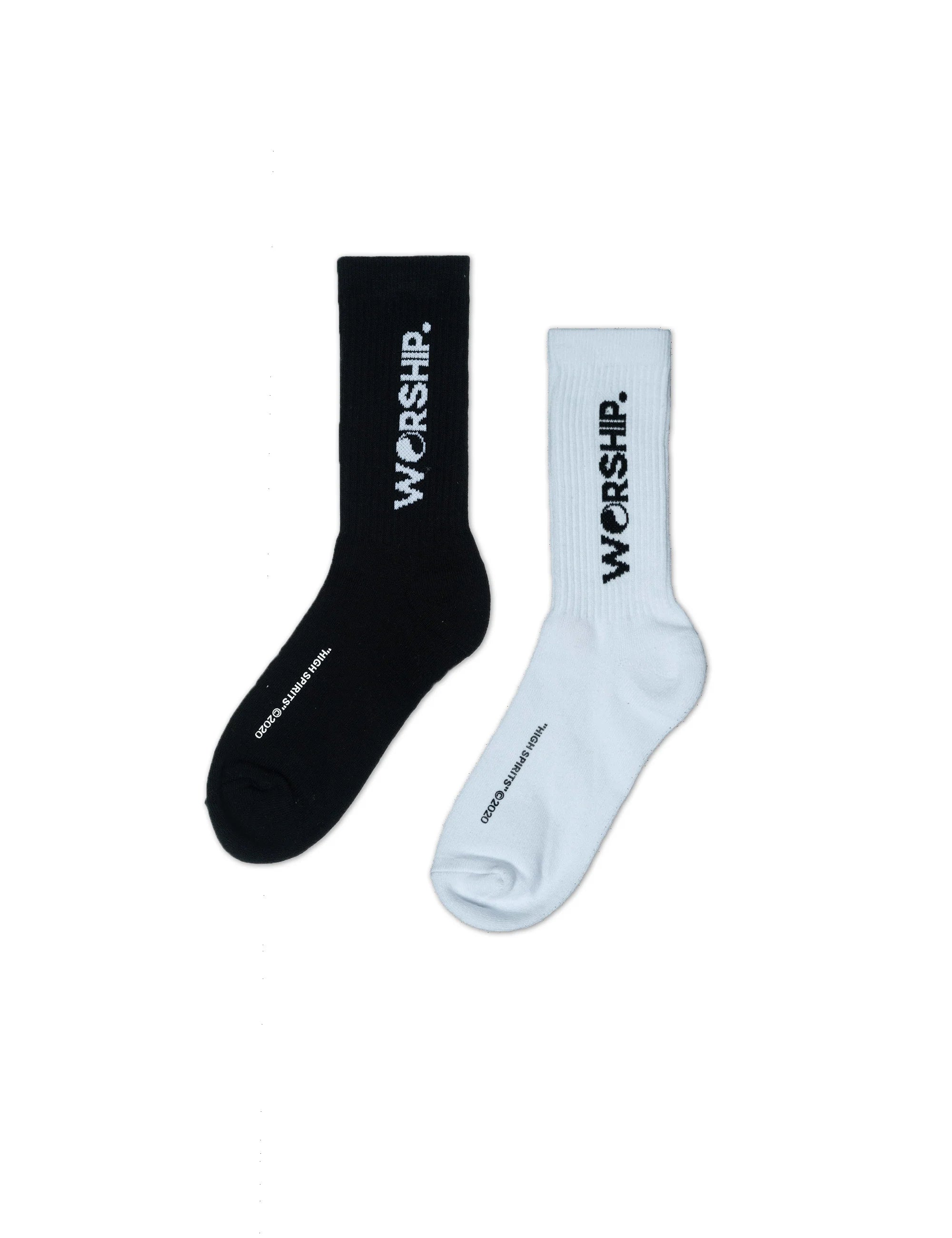 Core Socks Organic 2 Pack - White - Black