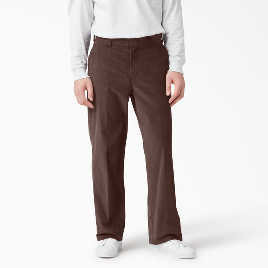 Men's Dickies Regular Fit Corduroy Pants Wpr22 - Chocolate Brown
