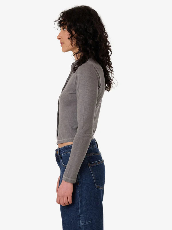 Women's Hemp Collared Long Sleeve