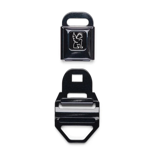 Chrome Seatbelt Buckle Lg (2") - Black Pearl