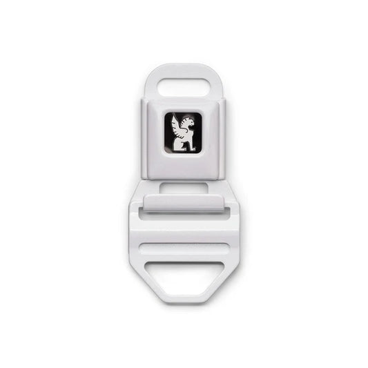 Chrome Seatbelt Buckle Lg (2") - White Pearl