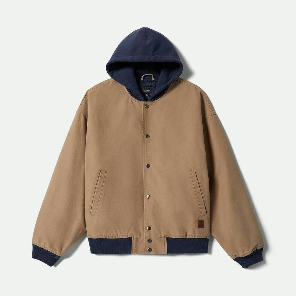 Brixton Men's Canvas Hooded Bomber Jacket