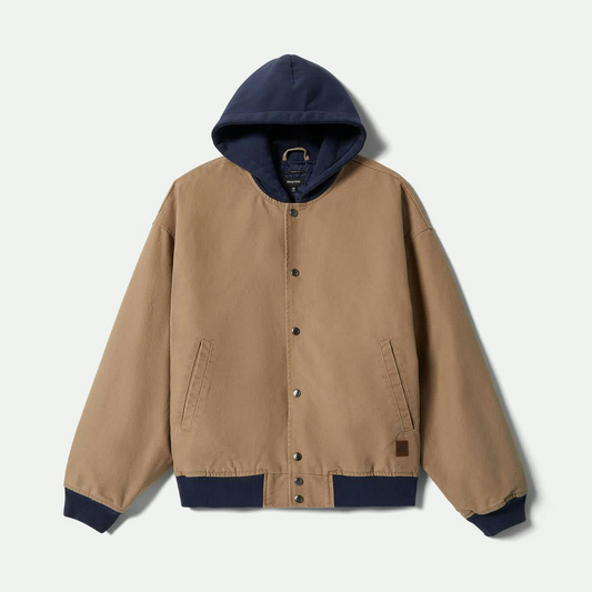 Brixton Men's Canvas Hooded Bomber Jacket