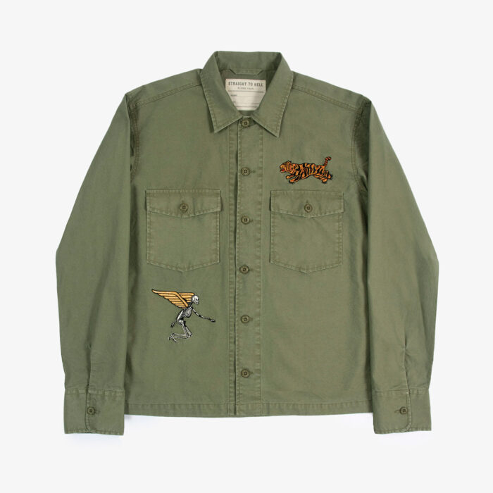 Flying Tiger Long Sleeve Embroidered Shirt