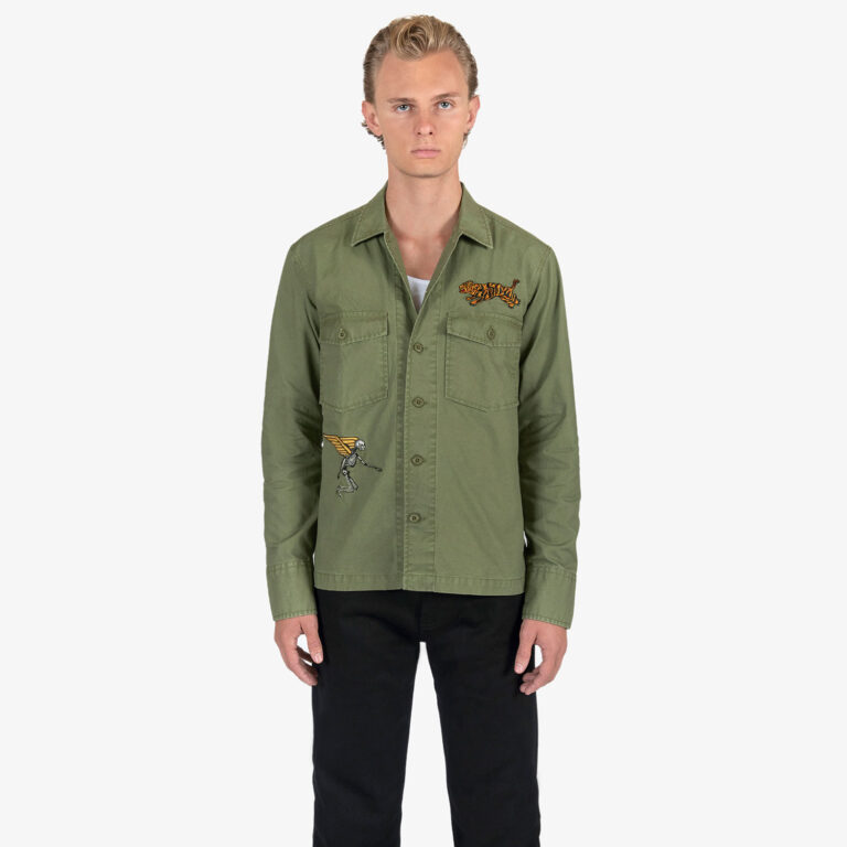 Flying Tiger Long Sleeve Embroidered Shirt