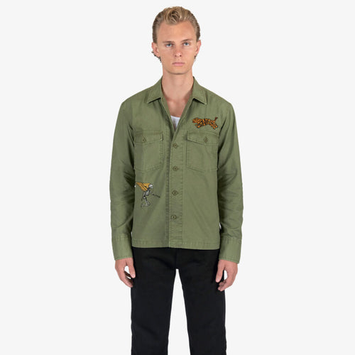 Flying Tiger Long Sleeve Embroidered Shirt