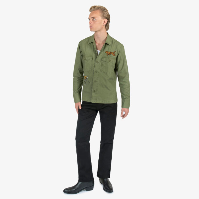 Flying Tiger Long Sleeve Embroidered Shirt