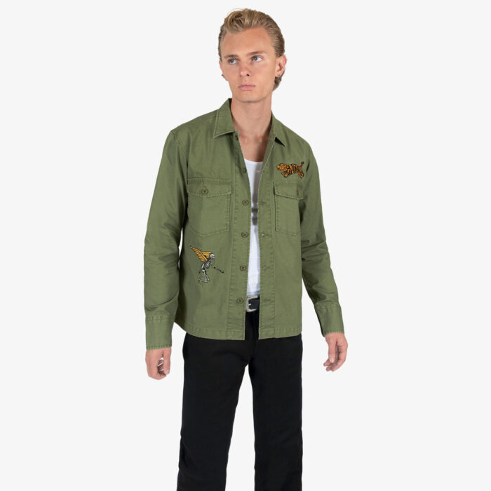 Flying Tiger Long Sleeve Embroidered Shirt