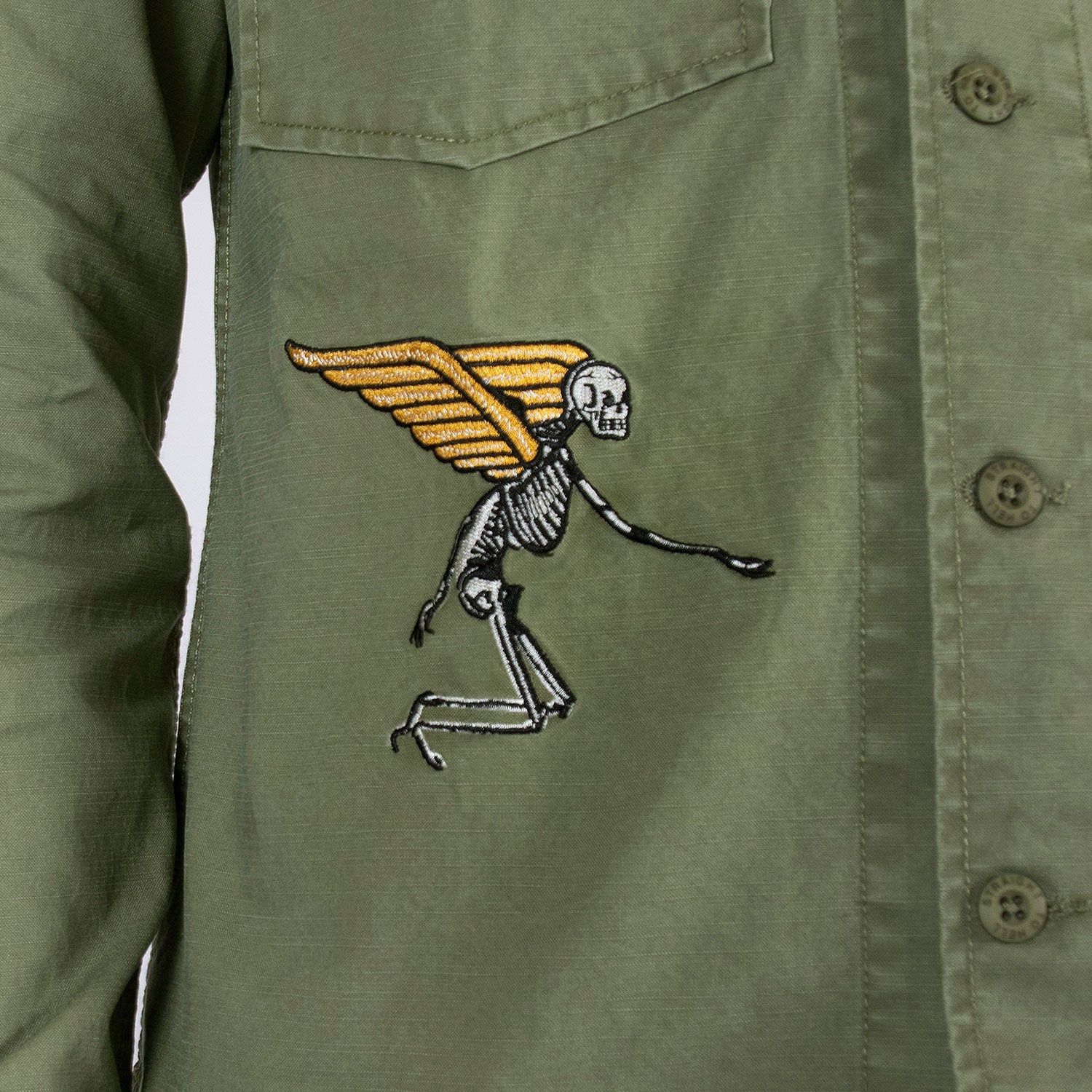 Flying Tiger Long Sleeve Embroidered Shirt