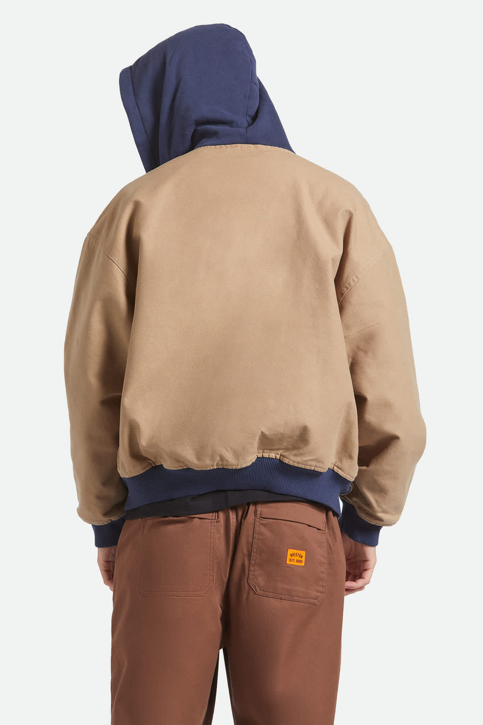 Brixton Men's Canvas Hooded Bomber Jacket