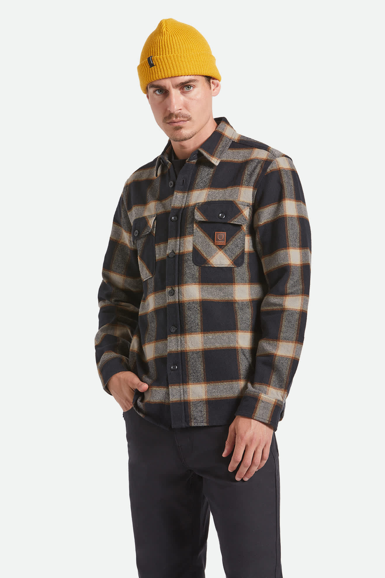 Brixton Men's Bowery Heavyweight Long Sleeve Flannel