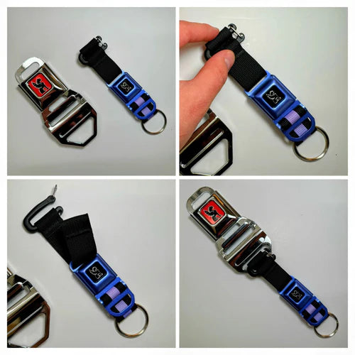 Chrome Mini Buckle Key Chain - Chromium