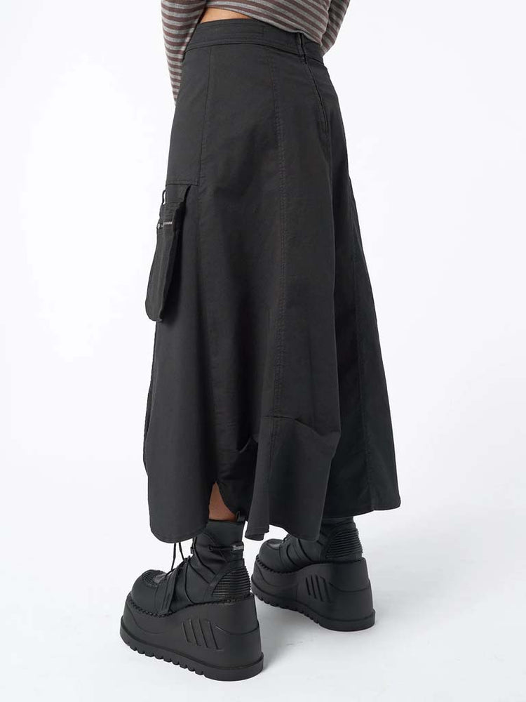 Women's Lexi Black Tech Cargo Maxi Skirt