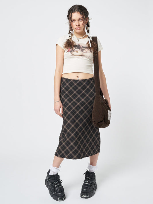Women's Beth Plaid Midi Skirt