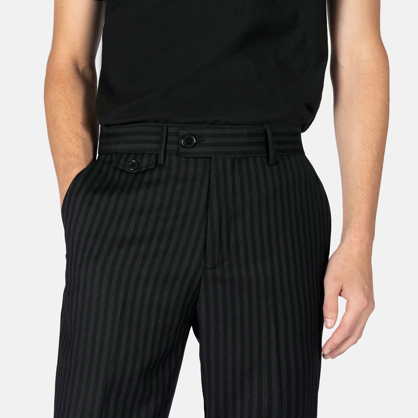 Men's Montrose - Black / Grey Stripe