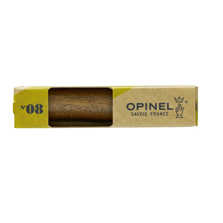 Opinel No.08 Stainless Steel Folding Knife - Walnut
