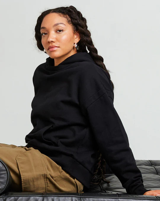 Women's Recycled Fleece Hoodie - Black