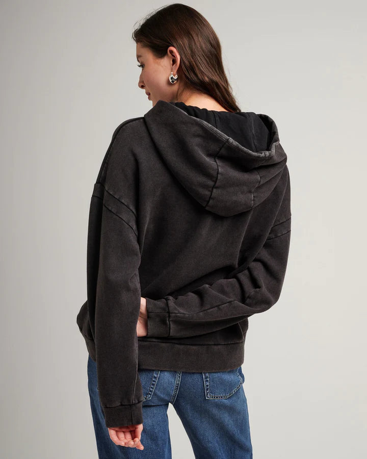 Women's Recycled Fleece Hoodie - Mineral Black