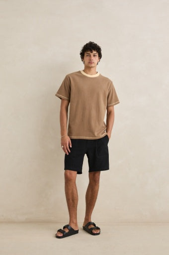 Men's Contrast Vintage Terry Short Sleeve Tee