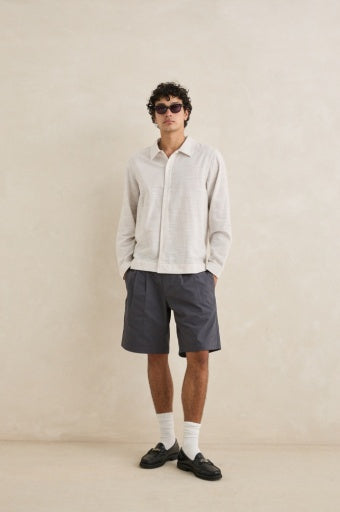 Men's Striped Linen Long Sleeve Shirt