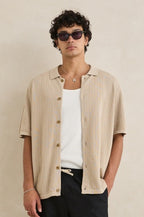 Men's Textured Knit Short Sleeve Shirt