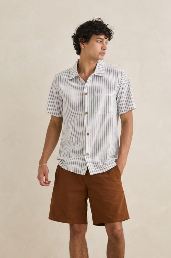 Men's Seersucker Stripe Short Sleeve Shirt