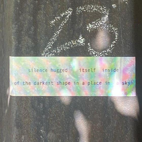 "Silence Hugged Itself" Bumper Sticker