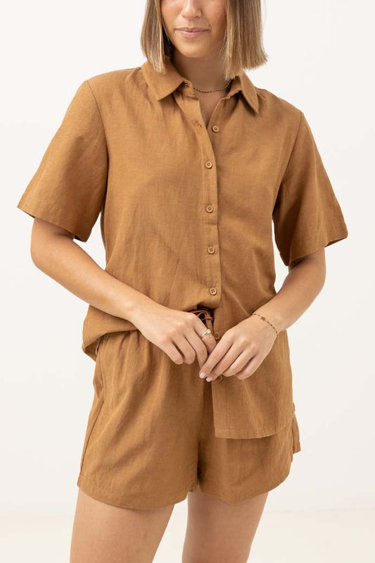 Women's Sunrise Short Sleeve Shirt - Tan