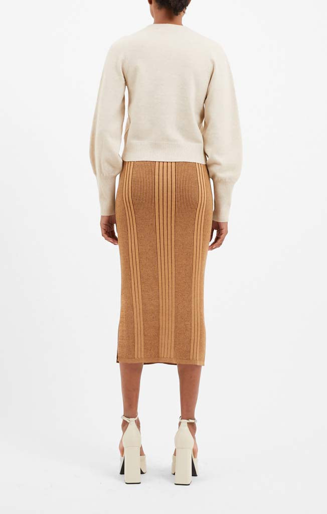 Women's Mari Pencil Midi Skirt - Tobacco Brown