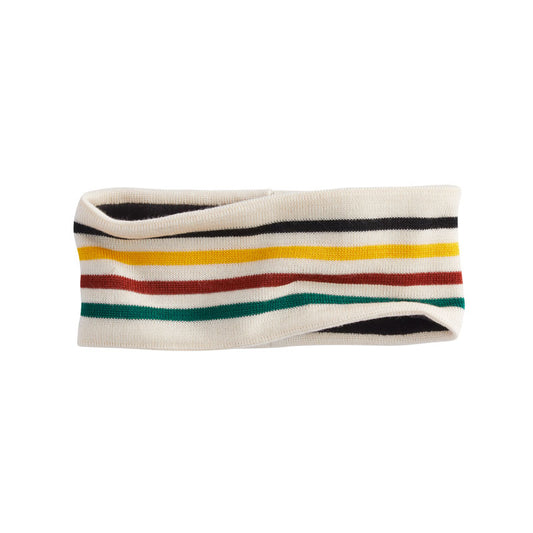 Merino Knit Fleece Lined Headband - Glacier Stripe