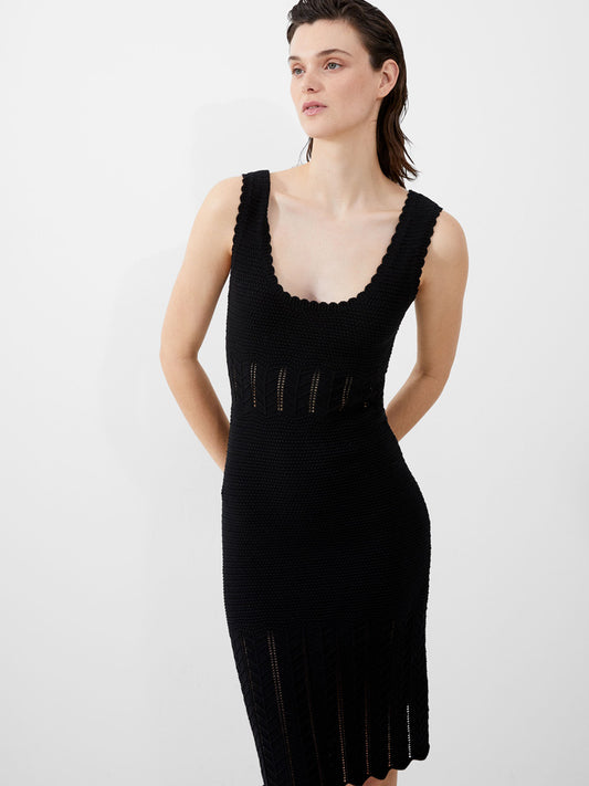 Women's Nellis Cotton Crochet Dress - Black