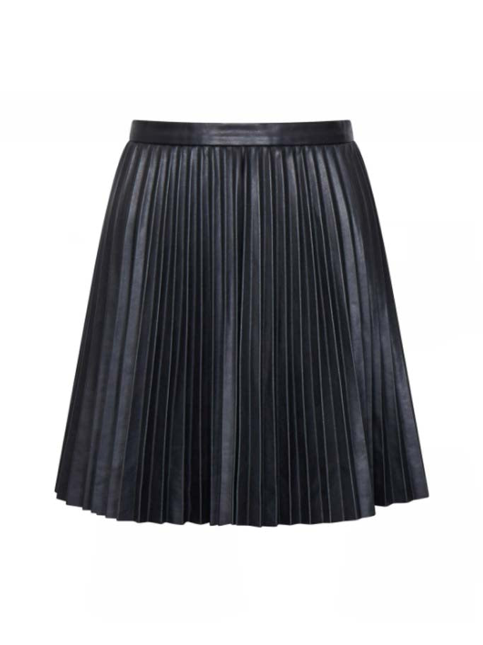 Women's Etta Recycled Vegan Leather Skirt - Black